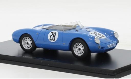 Modelauto Porsche 550 Base blauw No.28 24h Le Mans 1965 1/43 Spark