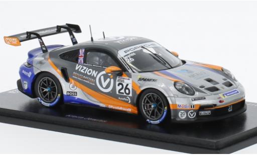 Modelauto Porsche 911 GT3 Cup No.26 Carrera Great Britain 2022 1/43 Spark