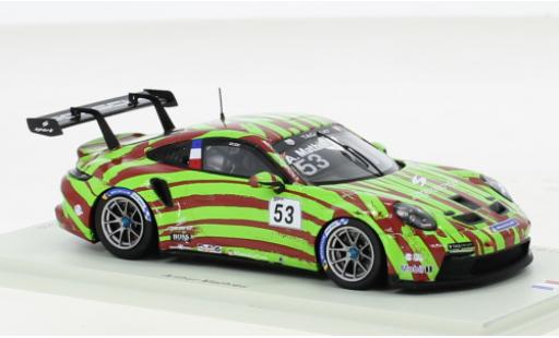 Modelauto Porsche 911 GT3 Cup No.53 Motorsport Carrera France Barcelona 2021 1/43 Spark