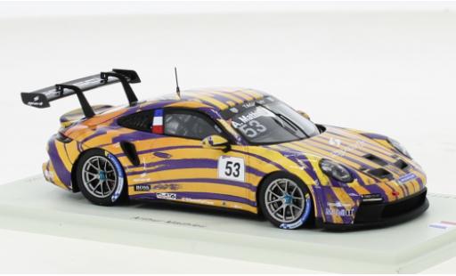Modelauto Porsche 911 GT3 Cup No.53 Motorsport Carrera France Spa 2021 1/43 Spark