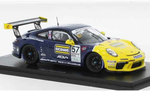 Modelauto Porsche 911 GT3 Cup No.57 Carrera Great Britain 2021 1/43 Spark