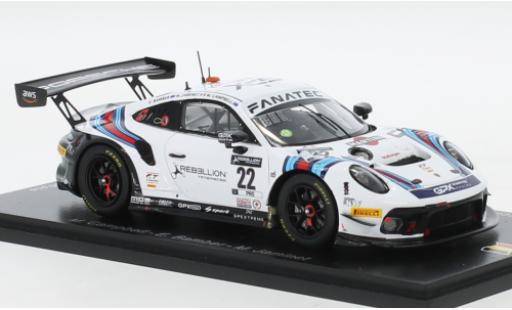 Modelauto Porsche 911 GT3 R No.22 GPX Martini Racing Martini 24h Spa 2021 1/43 Spark