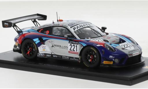 Modelauto Porsche 911 GT3 R No.221 GPX Martini Racing 24h Spa 2022 1/43 Spark