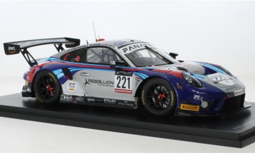 Modelauto Porsche 911 GT3 R No.221 GPX Martini Racing Martini 24h Spa 2022 1/18 Spark