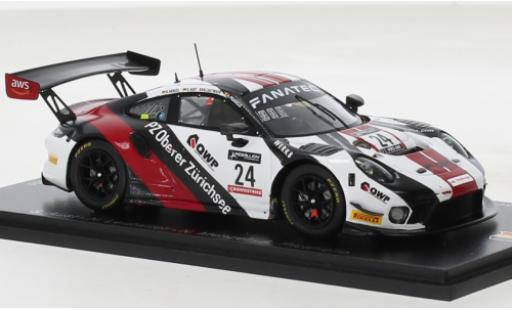 Modelauto Porsche 911 GT3 R No.24 Herberth Motorsport 24h Spa 2022 1/43 Spark