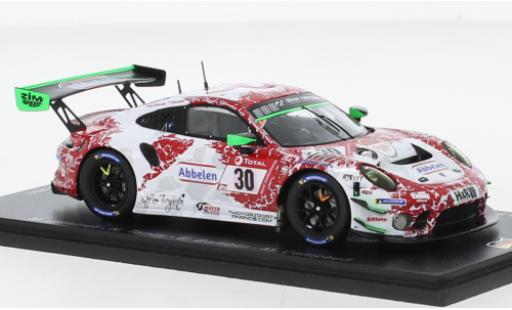 Modelauto Porsche 911 GT3 R No.30 Frikadelli Racing Team 24h Nuerburgring 2021 1/43 Spark