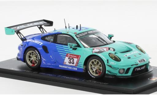 Modelauto Porsche 911 GT3 R No.33 Falken Motorsports Falken 24h Nuerburgring 2021 1/43 Spark