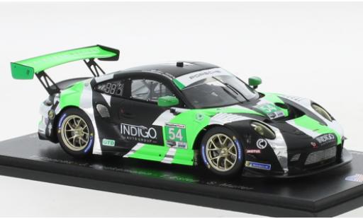 Modelauto Porsche 911 GT3 R (991) No.54 zwart Swan Racing IMSA 24h Daytona 2020 1/43 Spark
