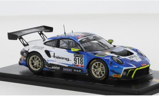 Modelauto Porsche 911 GT3 R (991) No.918 Herberth Motorsport 24h Spa 2020 1/43 Spark