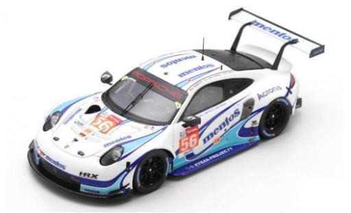 Modelauto Porsche 911 RSR (991) No.56 Team Project 1 24h Le Mans 2020 1/64 Spark