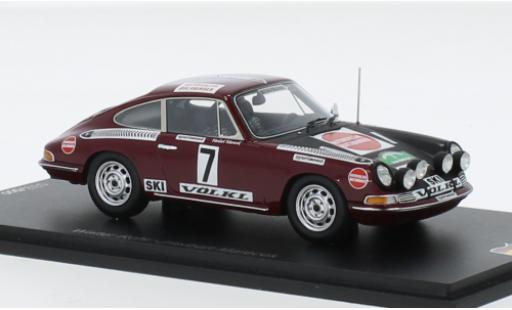 Modelauto Porsche 911 Base No.7 Rally Bavaria 1970 1/43 Spark