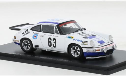 Modelauto Porsche 911 RS 3.0 No.63 24h Le Mans 1974 1/43 Spark