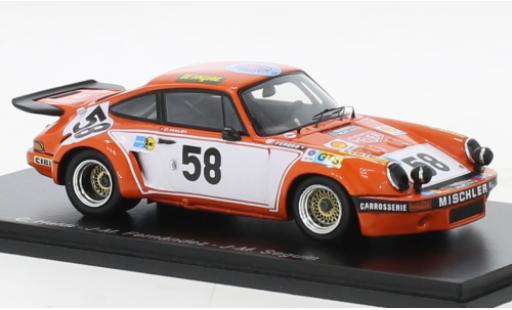 Modelauto Porsche 911 RSR 3.0 No.58 24h Le Mans 1974 1/43 Spark