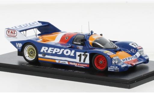 Modelauto Porsche 911 1991 C RHD No.17 Brun Motorsport Repsol 24h Le Mans 1/43 Spark