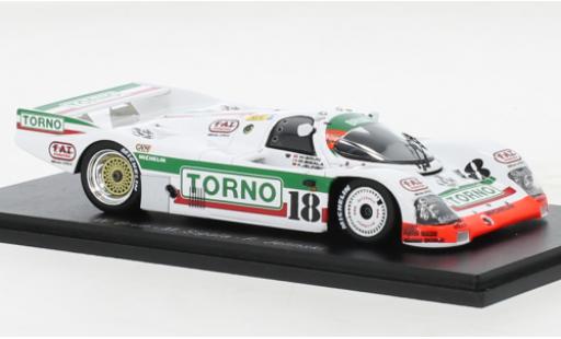 Modelauto Porsche 962 1986 C RHD No.18 Brun Motorsport Torno 24h Le Mans 1/43 Spark