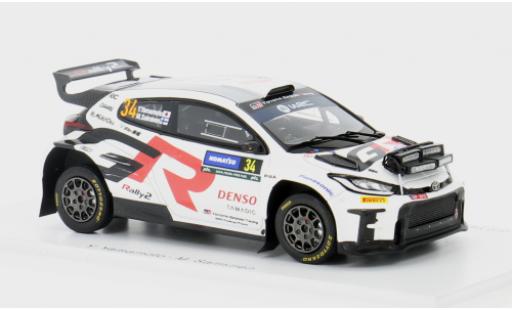 Modelauto Toyota Yaris Rally2 GR No.34 Gazoo Racing RC2 Rally WM Rally Zweden 2024 1/43 Spark