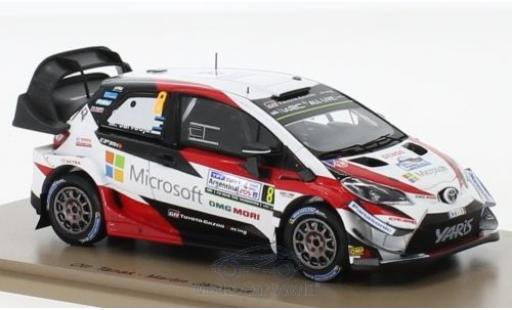 Modelauto Toyota Yaris WRC No.8 Gazoo Racing Rally WM Rally Zilverinien 2018 O.T&Atilde;&curren;nak/M.J&Atilde;&curren;rveoja 1/43 Spark