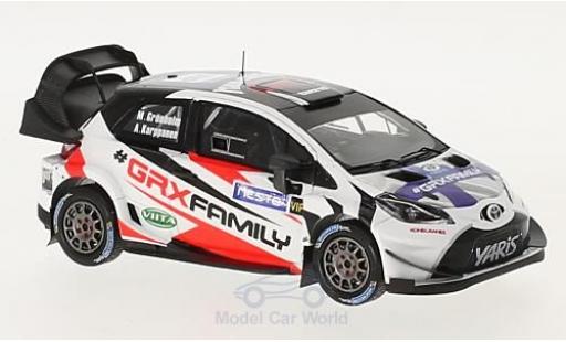 Modelauto Toyota Yaris WRC Rally Finnland 2017 Presentation M.Gr&Atilde;&para;nholm/A.Karppanen 1/43 Spark