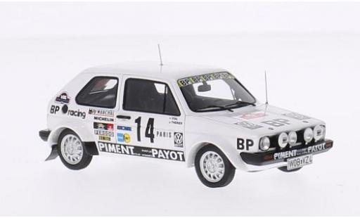 Modelauto Volkswagen Golf GTI I No.14 BP Racing Rally Monte-Carlo 1980 J-L.Therier/M.Vial 1/43 Spark
