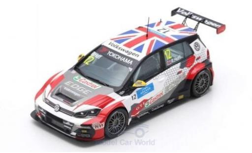 Modelauto Volkswagen Golf TCR GTI No.12 Sebastien Loeb Racing WTCR N&Atilde;&frac14;rburgring 2019 R.Huff 1/43 Spark