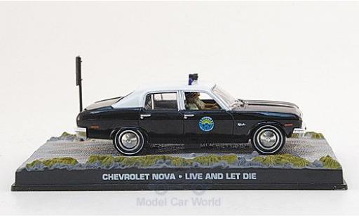 Modelauto Chevrolet Nova police zwart/wit James Bond 007 1973 Politie Leben en sterben lassen zonder Vitrine 1/43 SpecialC
