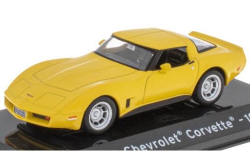 Modelauto Chevrolet Corvette Coupe (C3) geel 1980 1/43 SpecialC