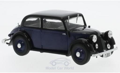 Modelauto Mercedes 130 Base (W23) blauw/zwart 1934 zonder Vitrine 1/43 SpecialC