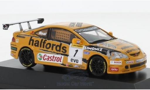 Modelauto Honda Integra Base Type-R RHD No.1 Team Halfords BTCC 2006 M.Neal 1/43 SpecialC
