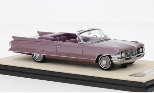 Modelauto Cadillac Series 62 Convertible Cabriolet roze 1962 1/43 Stamp Models