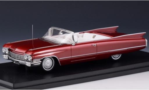 Modelauto Cadillac Series 62 Convertible Cabriolet metallic rood 1960 1/43 Stamp Models