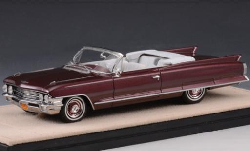 Modelauto Cadillac Series 62 Convertible Cabriolet metallic rood 1962 1/43 Stamp Models