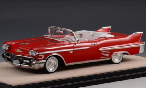 Modelauto Cadillac Series 62 Convertible Cabriolet rood 1958 1/43 Stamp Models