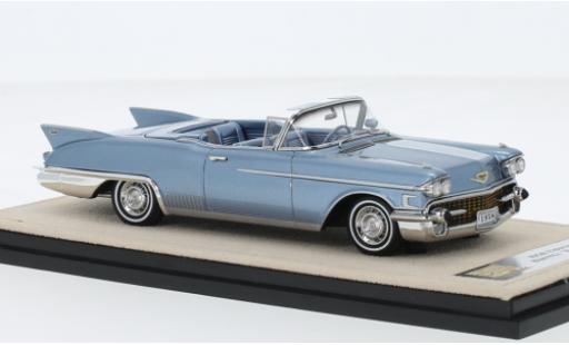 Modelauto Cadillac Eldorado Biarritz Raindrop metallic blauw 1958 1/43 Stamp Models