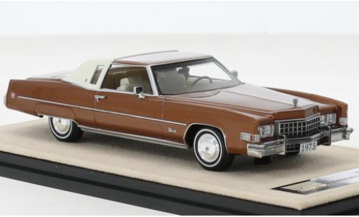 Modelauto Cadillac Eldorado Convertible Douane cabriolet metallic brun 1973 1/43 Stamp Models