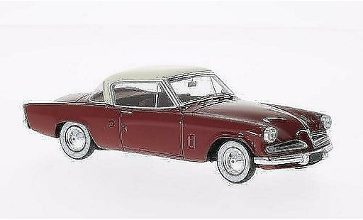 Studebaker Champion 1953 1/43 Spark rood/elfenbein Sondermodell MCW L.E.300 modelauto