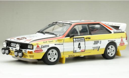 Modelauto Audi Quattro a2 No.4 HB Team HB Rally Neuseeland 1984 y compris les Decals H.Mikkola/A.Hertz 1/18 Sun Star