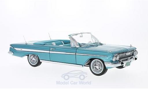 Modelauto Chevrolet Impala Convertible Cabriolet metallic turquoise 1961 1/18 Sun Star