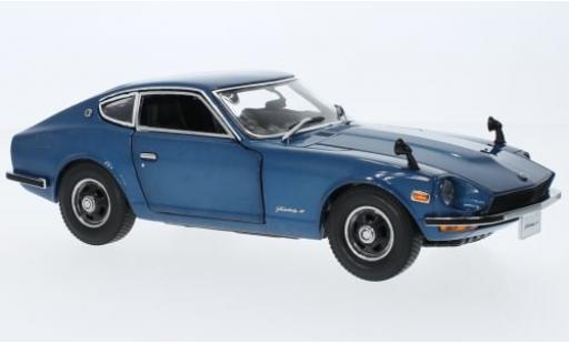 Modelauto Datsun Fairlady Coupe Z (S30) metallic blauw RHD 1970 1/18 Sun Star