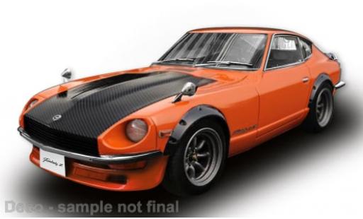 Modelauto Datsun Fairlady Coupe Z (S30) oranje/carbon RHD 1970 1/18 Sun Star