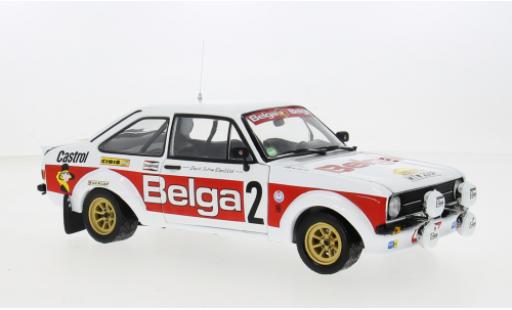 Modelauto Ford Escort RS 1800 Mk II No.2 Belga Rally du Condroz 1979 1/18 Sun Star