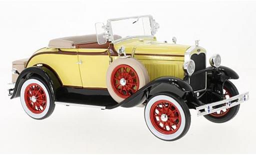 Modelauto Ford Model A Roadster geel/zwart 1931 1/18 Sun Star