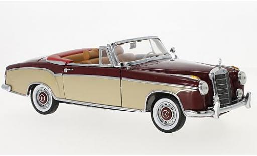 Modelauto Mercedes 220 Cabriolet SE rood/beige 1958 1/18 Sun Star
