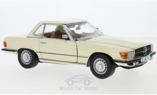 Modelauto Mercedes 350 Base SL (R107) beige 1977 HardTop 1/18 Sun Star