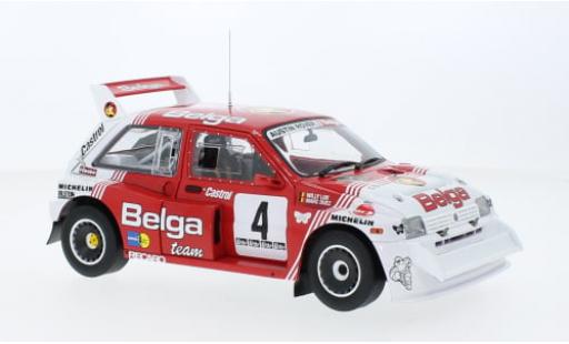 Modelauto MG Metro 6R4 No.4 Belga Lotto Bianchi Rally 1986 1/18 Sun Star