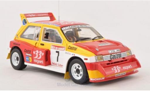 Modelauto MG Metro 6R4 No.7 33 Export Rally des Garrigues-Languedoc-Roussillon 1986 D.Auriol 1/18 Sun Star