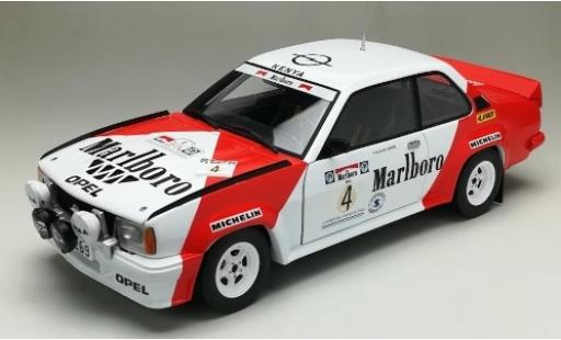 Modelauto Opel Ascona B 400 B No.4 Marlboro Rally Zilverinien 1984 y compris les Decals Y.Iwase/S.Thatthi 1/18 Sun Star