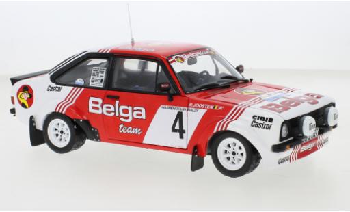 Modelauto Ford Escort RS 1800 MkII No.4 Belga Haspengouw Rally 1981 1/18 Sun Star