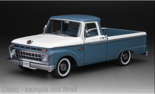 Modelauto Ford F-100 Pickup 00 Douane Cab blauw/wit 1965 1/18 Sun Star