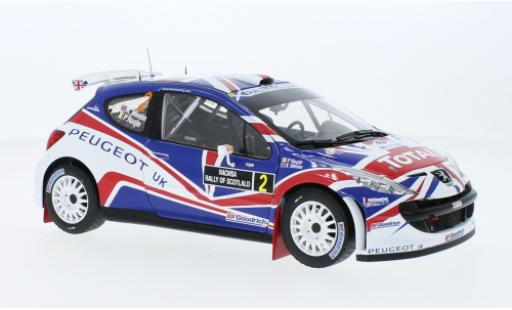 Modelauto Peugeot 207 S2000 No.2 Rally Of Scotland 2010 1/18 Sun Star