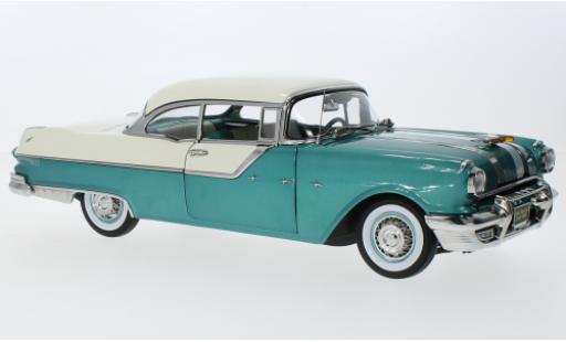 Modelauto Pontiac Star Chief Hardtop metallic groen/wit 1955 1/18 Sun Star
